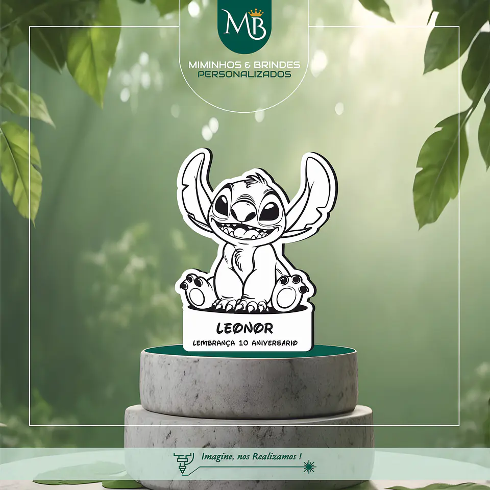 Íman Lembrança de Aniversário – Tema Stitch 1