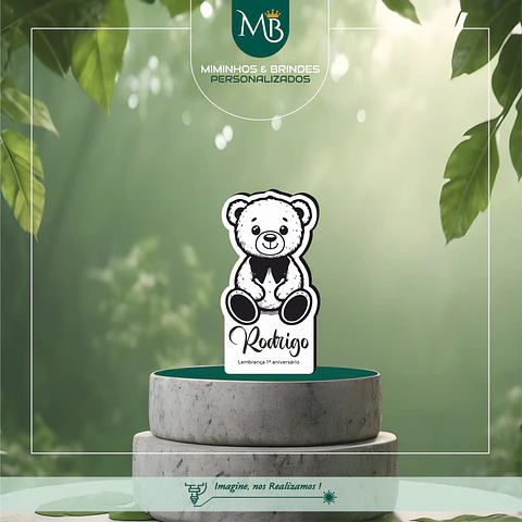 Íman Lembrança de Aniversário – Tema Urso