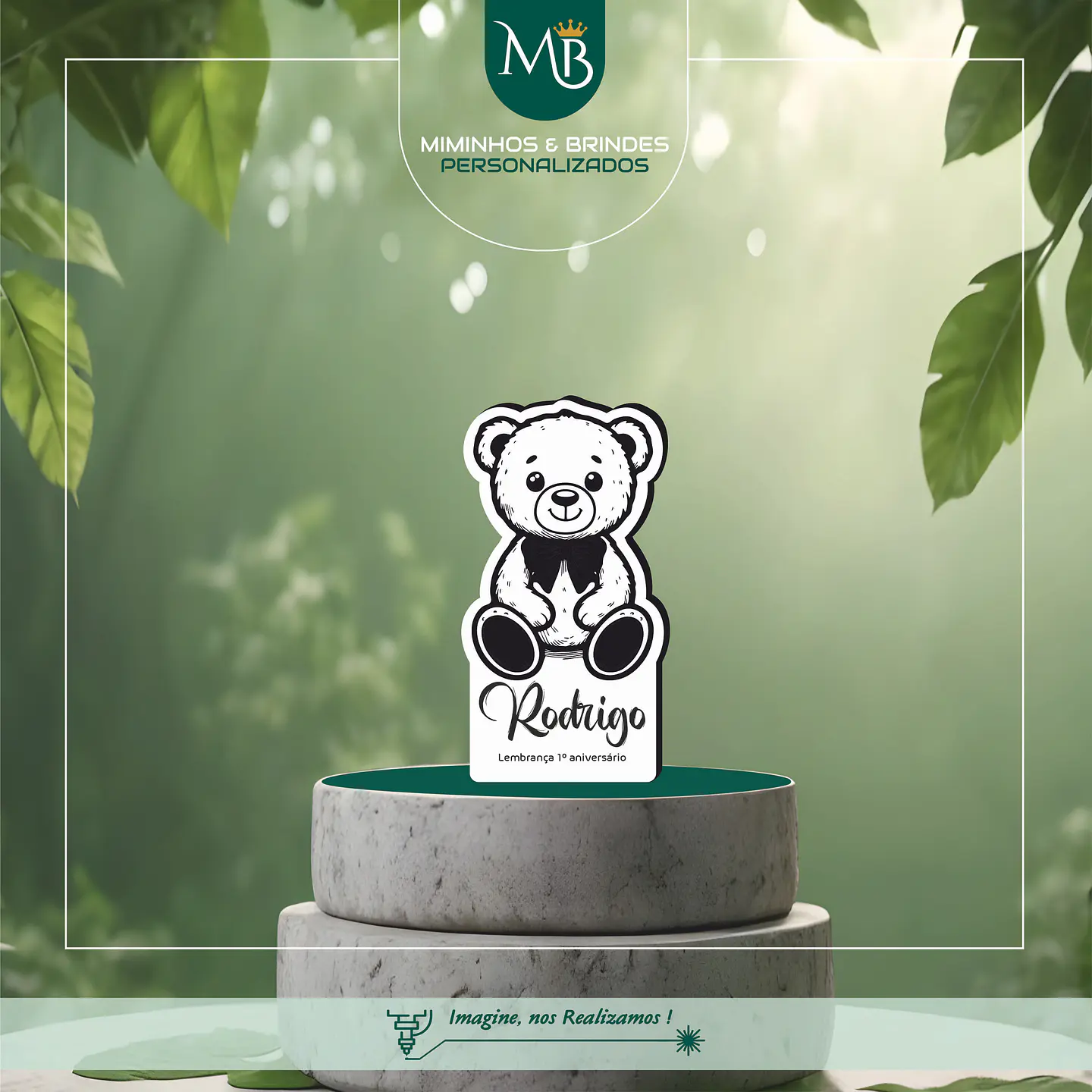 Íman Lembrança de Aniversário – Tema Urso 1
