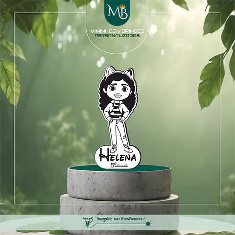 Íman Lembrança de Aniversário – Tema Gabby Gato 
