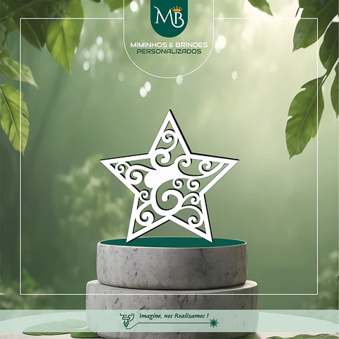⭐ Base para Copos Estrela de Natal