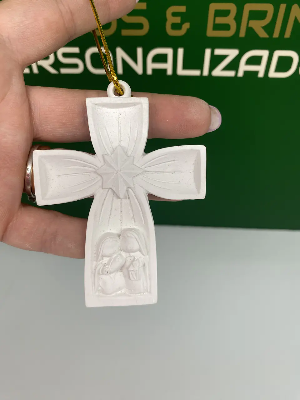 Cruz com Sagrada Família em Gesso Perfumado 2