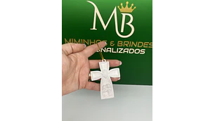 Cruz com Sagrada Família em Gesso Perfumado