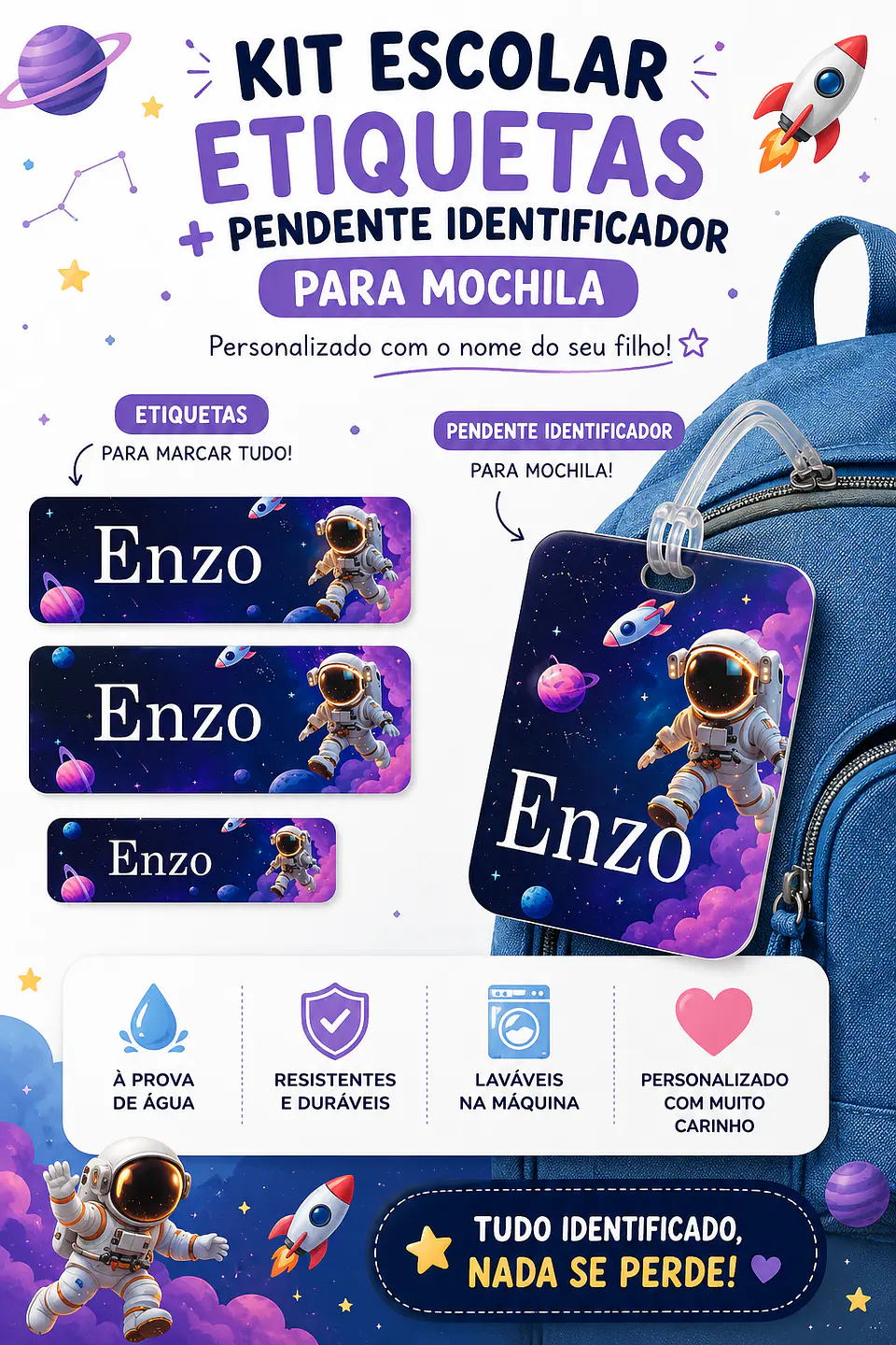 🎒 Kits Escolares Personalizados 11