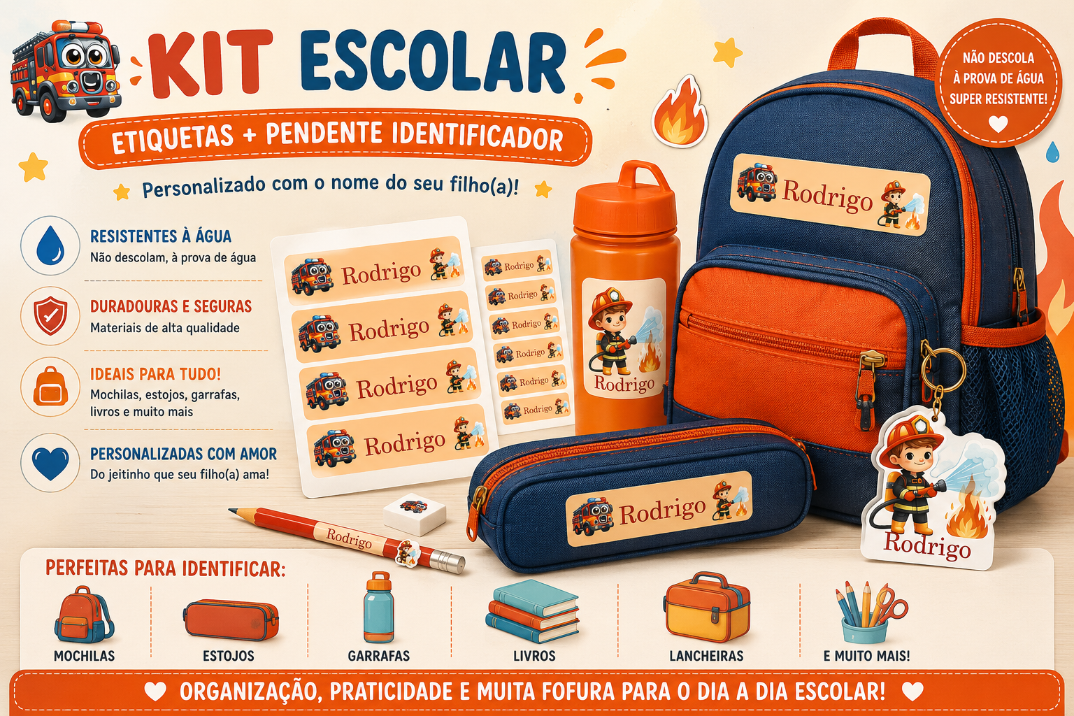 🎒 Kits Escolares Personalizados 8