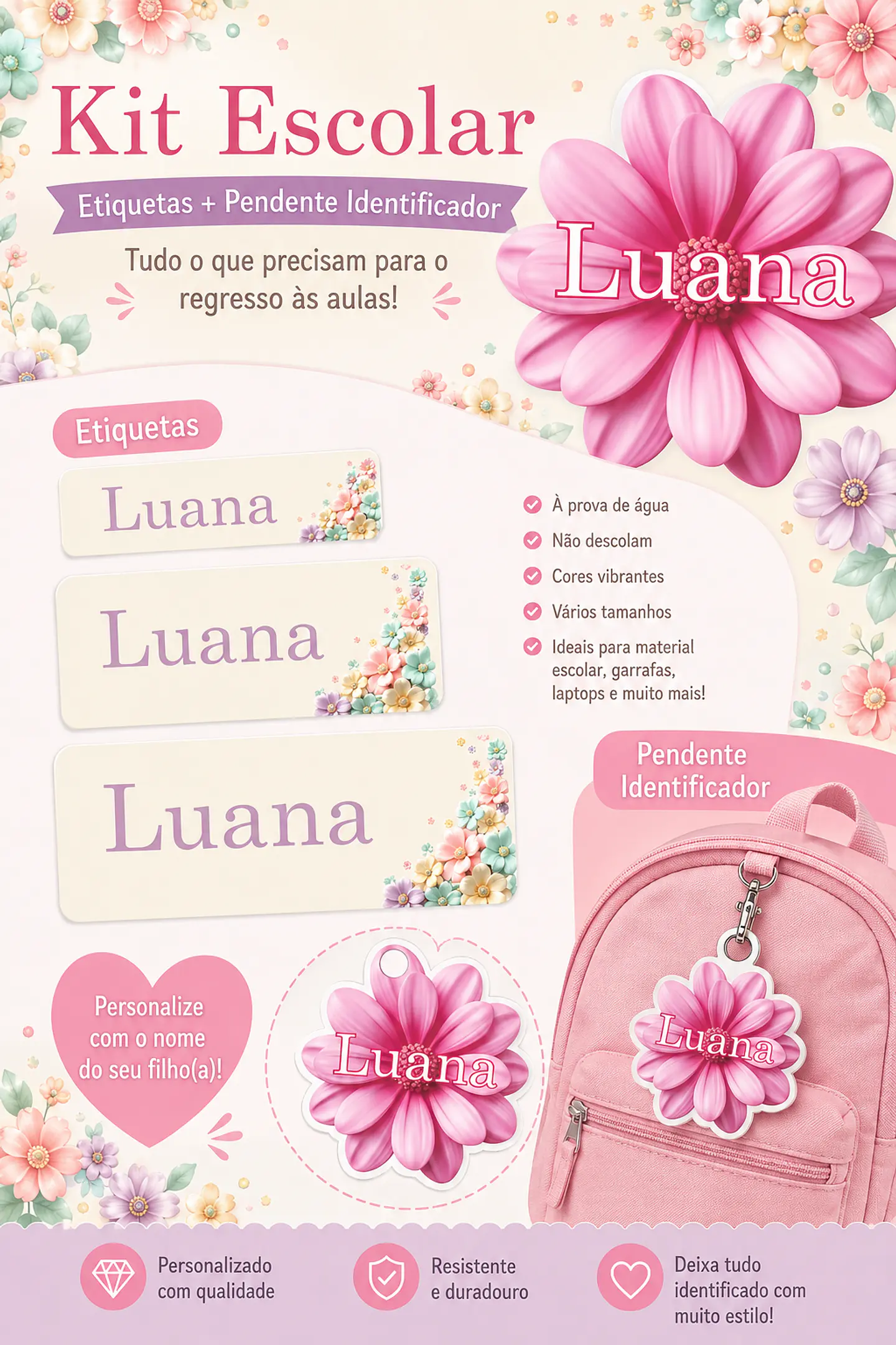 🎒 Kits Escolares Personalizados 9
