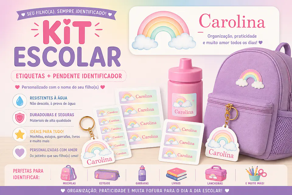 🎒 Kits Escolares Personalizados 3