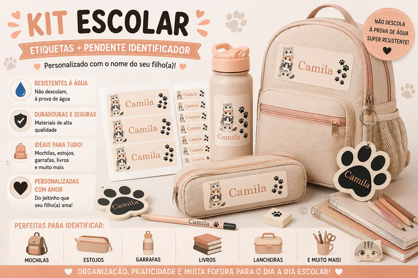 🎒 Kits Escolares Personalizados 12