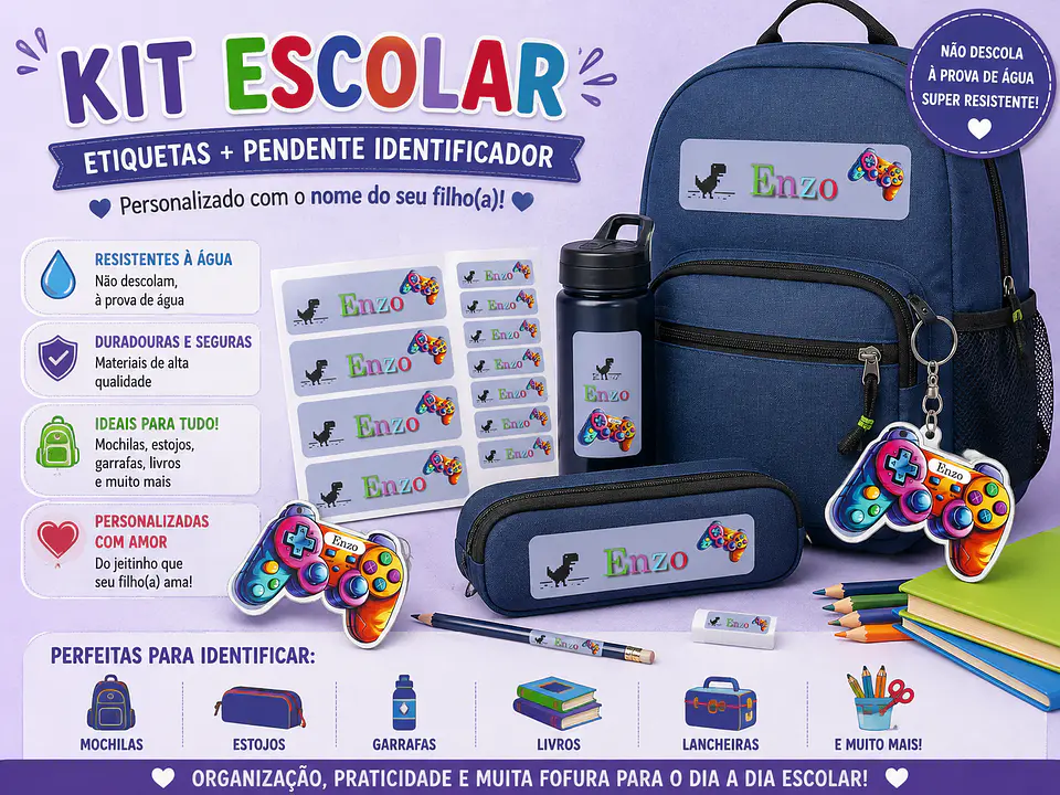 🎒 Kits Escolares Personalizados 13