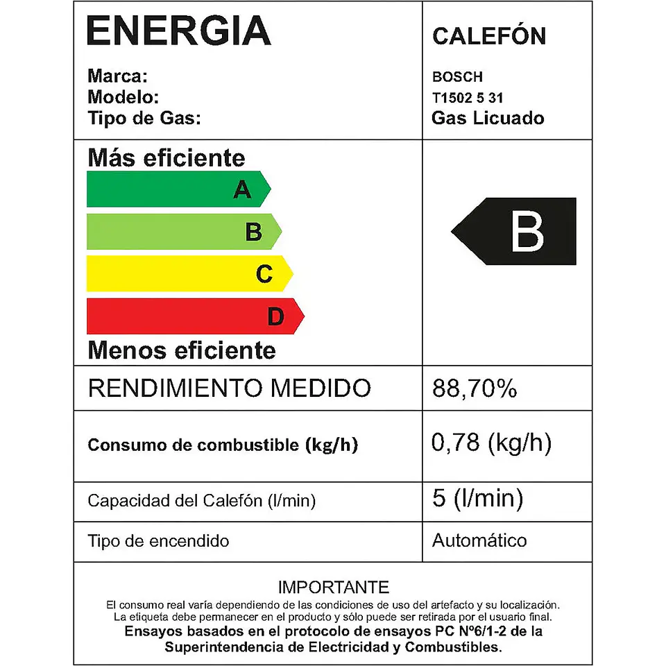 Calefont Gas Licuado 5 Litros 8