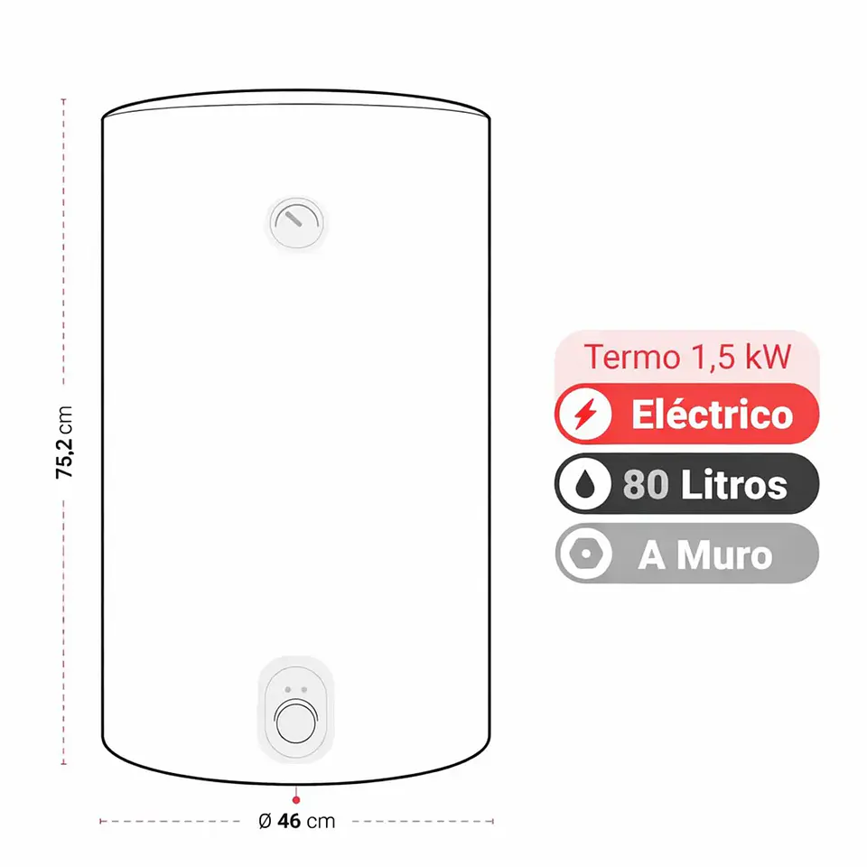 Termo Eléctrico 80 Litros 6