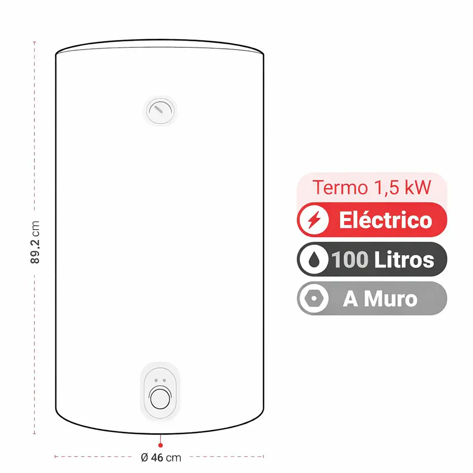 Termo Eléctrico 100 Litros 6