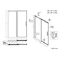Mampara Ducha Grecia Corredera Vidrio Templado Reversible Cromada 1400x1950 mm - Miniatura 3