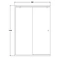 Mampara Feme Abatible y Corredera Cromo 990x1400 mm Tina - Miniatura 2