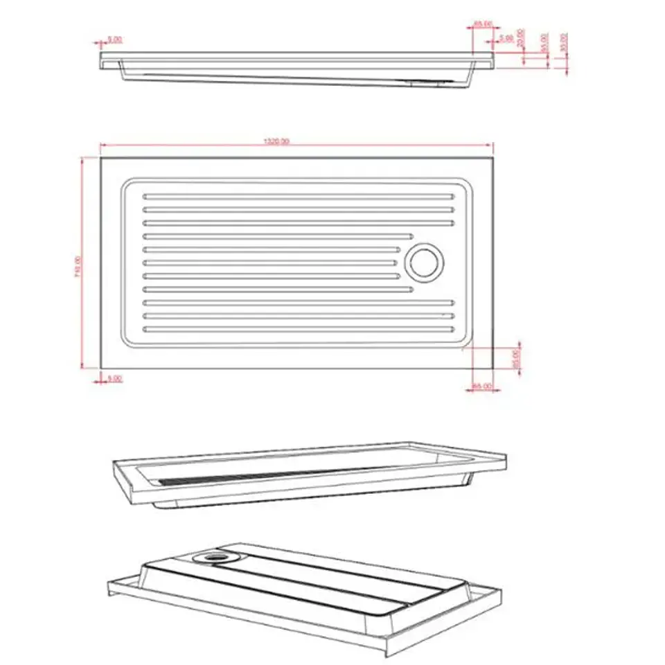 Receptáculo Kai-N Izquierdo 1620x810 mm 4