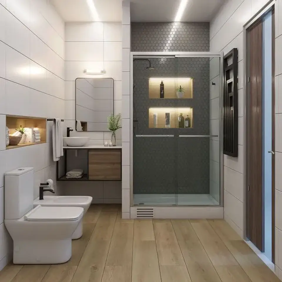 Receptáculo Zen con Desagüe y Panel de Registro Blanco 1800x800 mm 5