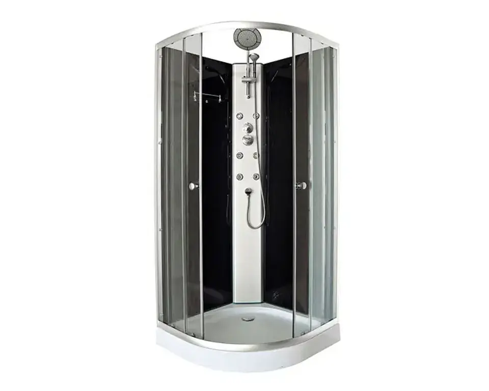 Cabina 198x90x90 cm Curva 6 Jets negro 2