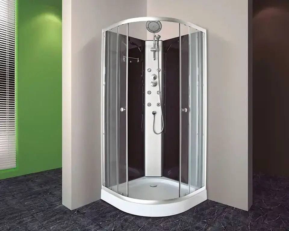 Cabina 198x90x90 cm Curva 6 Jets negro 3