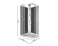 Cabina 198x90x90 cm Curva 6 Jets negro - Miniatura 6