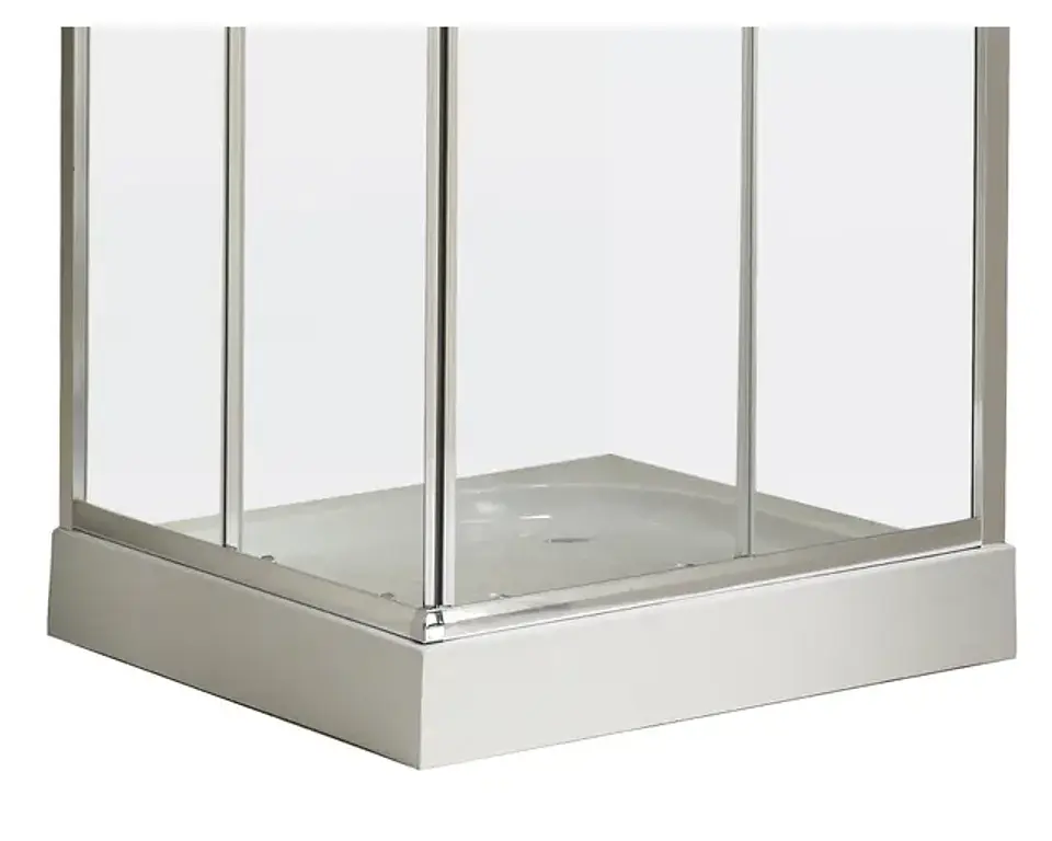 Cabina cuadrada perfil cromado 210x90x90 cm 2