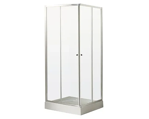 Cabina cuadrada perfil cromado 210x90x90 cm