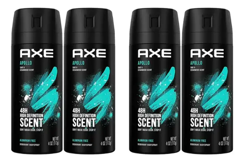 Desodorante aerosol Axe Apollo Body Spray 48h - Pack 4 un. 1