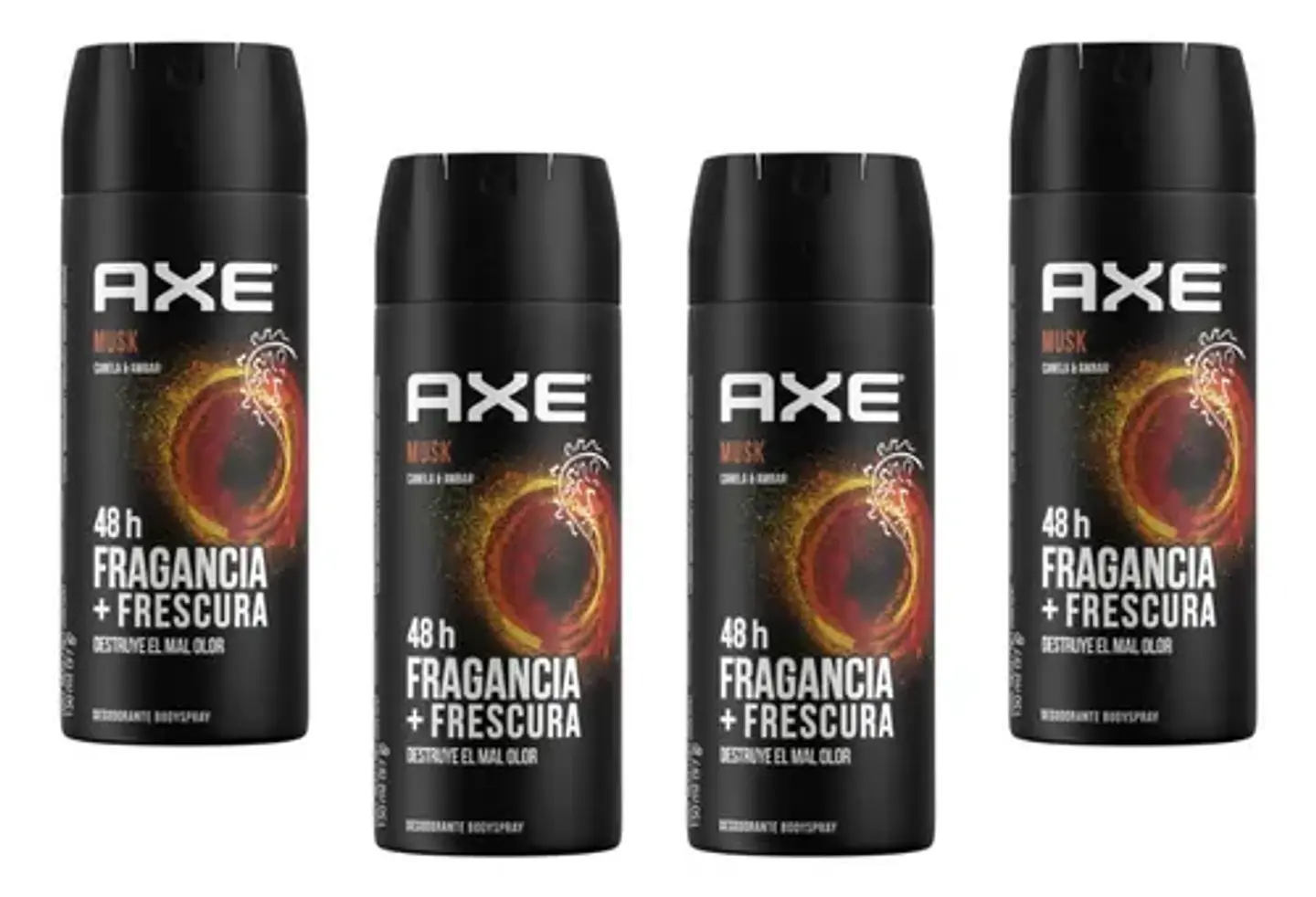 Desodorante aerosol Axe Musk Body Spray 48h - Pack 4 un. 1