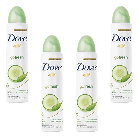 Dove Go Fresh Pepino y Té Verde 48h - Pack 4 un.