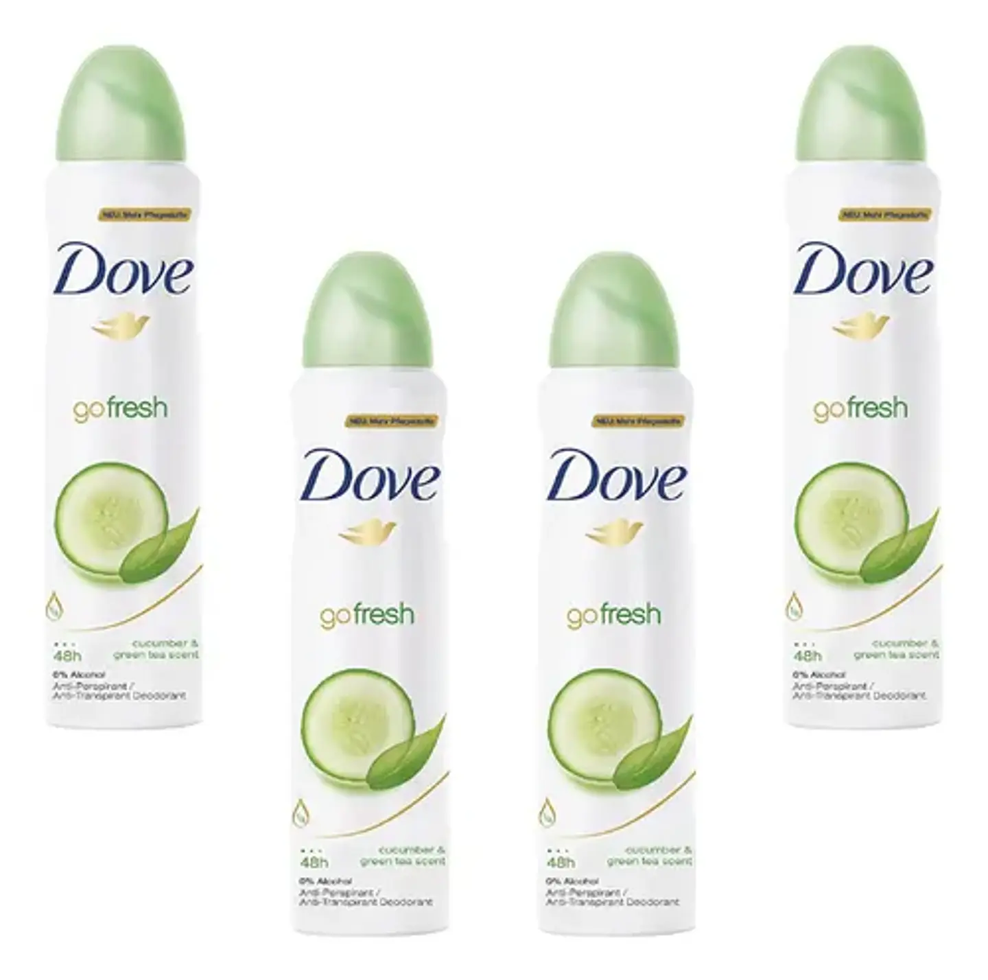 Dove Go Fresh Pepino y Té Verde 48h - Pack 4 un. 1