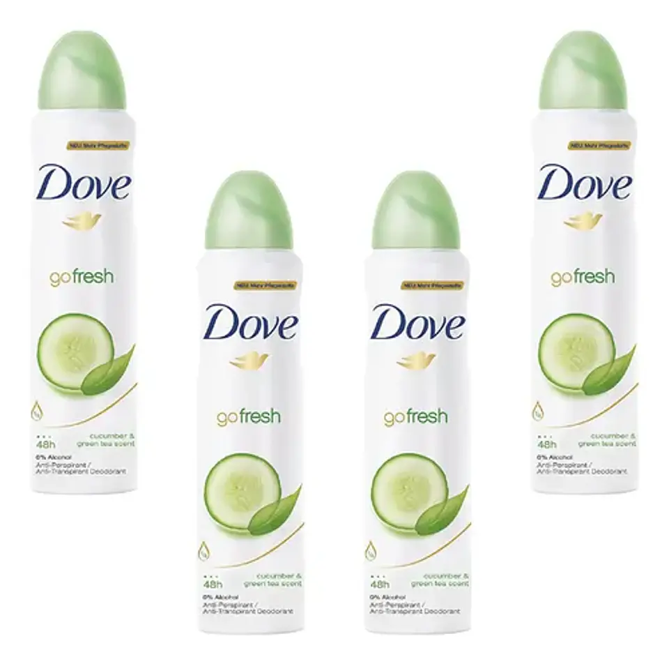 Dove Go Fresh Pepino y Té Verde 48h - Pack 4 un. 1