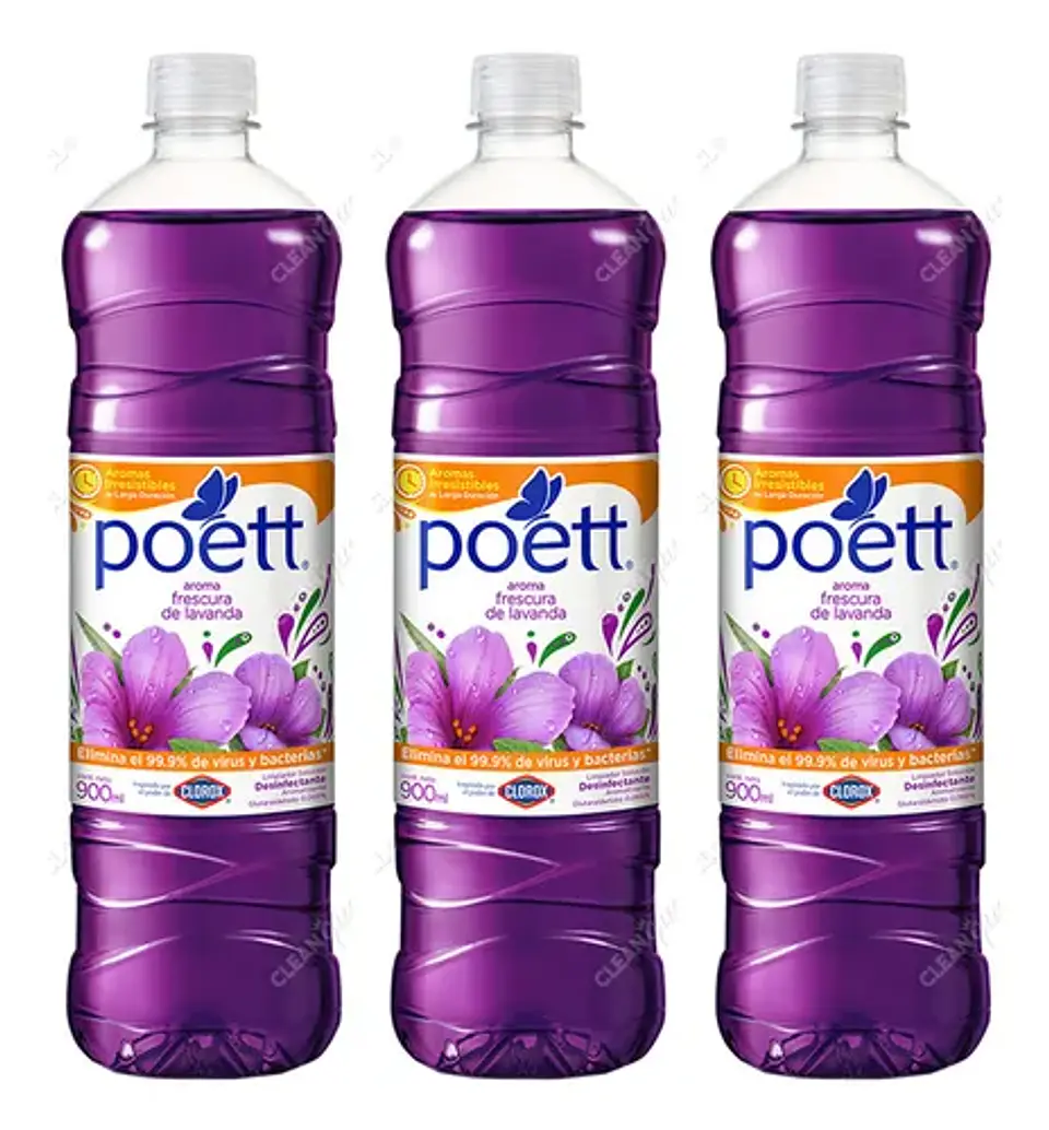 Poett Lavanda Limpiapisos 900ml - Pack 3 un. 1