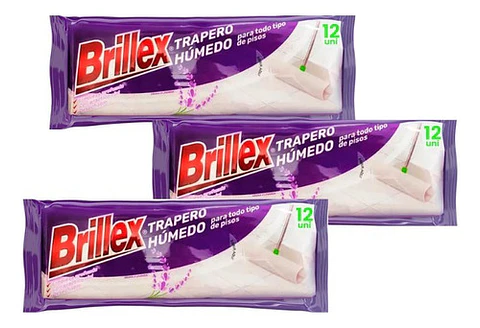 Trapero Húmedo Brillex Con Ojal 12 Un Aroma Lavanda Pack 3 U