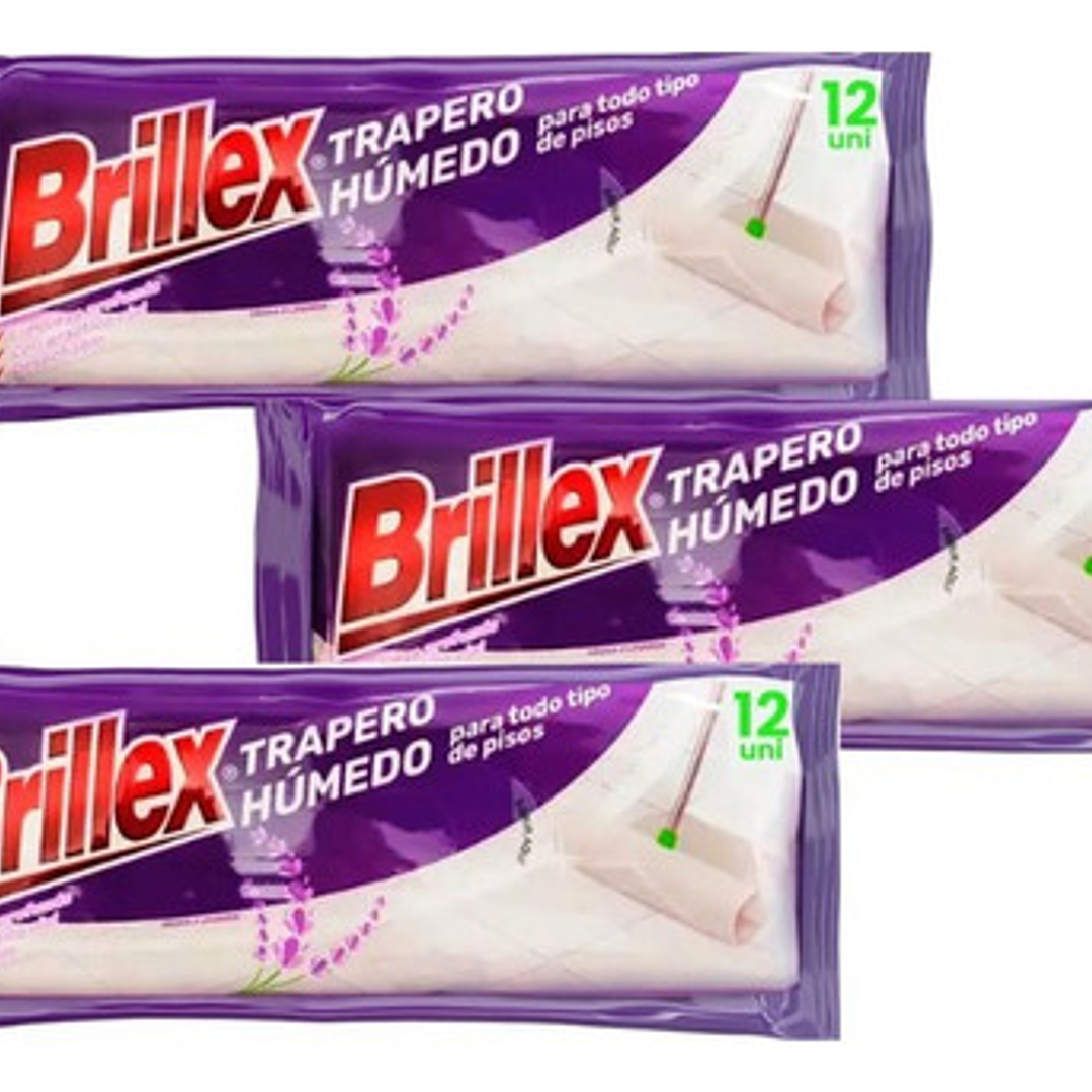 Trapero Húmedo Brillex Con Ojal 12 Un Aroma Lavanda Pack 3 U 1