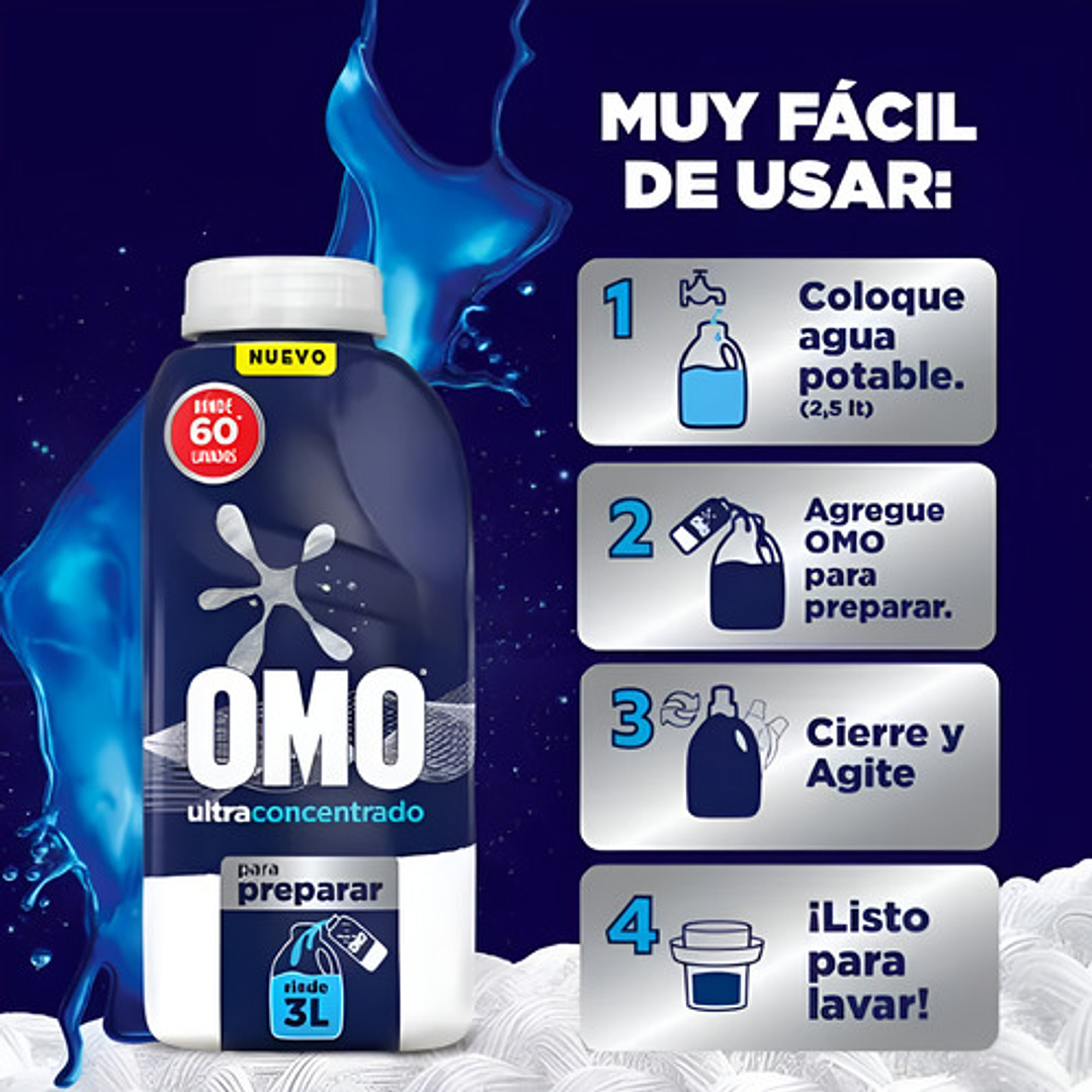 Omo Detergente Para Diluir Ultraconcentrado 500ml 60 Lavados 2