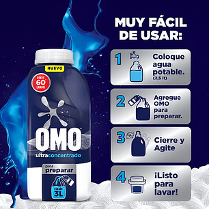 Omo Detergente Para Diluir Ultraconcentrado 500ml 60 Lavados