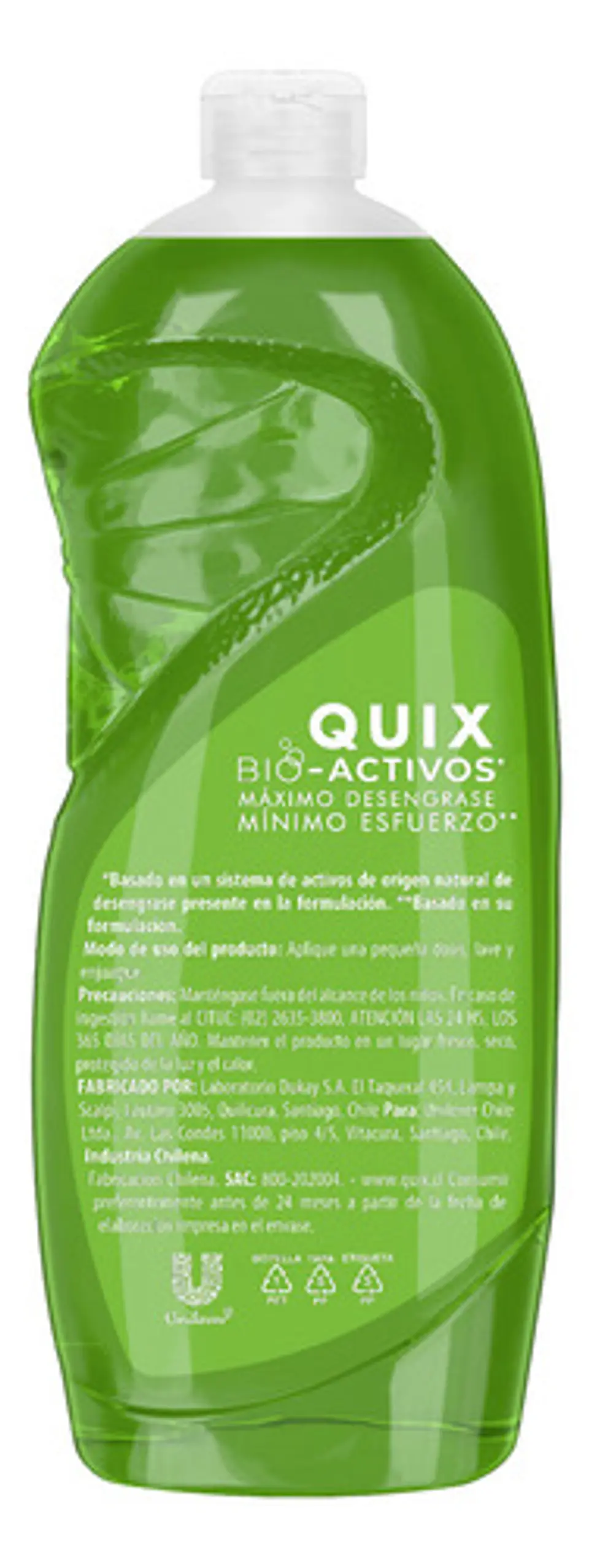 Quix Lavaloza Limón Con Bio Activos Concentrado 750ml 3