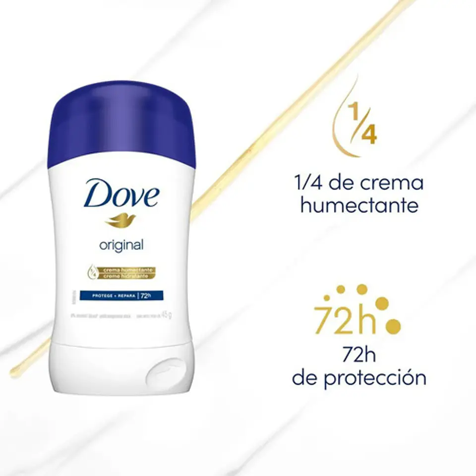 Desodorante Mujer Dove Original 72h 45g Barra 3