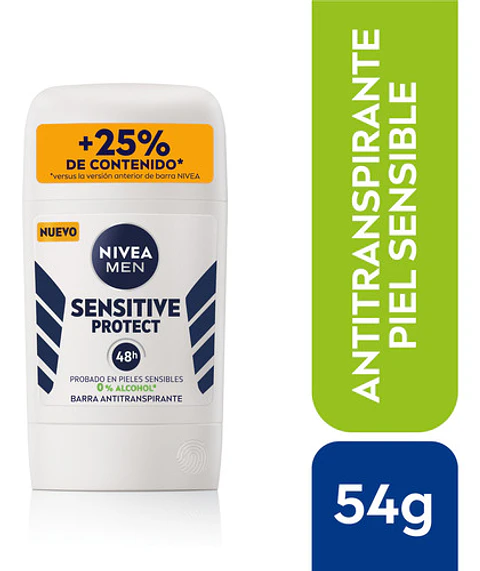 Desodorante Nivea Men Sensitive Protect 48h 54g Barra