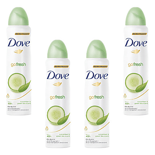 Desodorante Dove Go Fresh Pepino & Té Verde 48h Pack 4 Un Pepino Y Té Verde