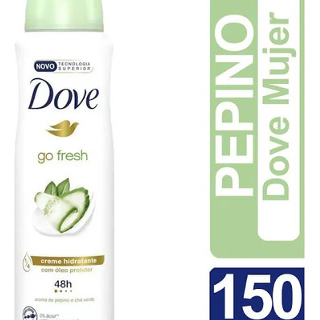 Desodorante Dove Go Fresh Pepino & Té Verde 48h Pack 4 Un Pepino Y Té Verde 3