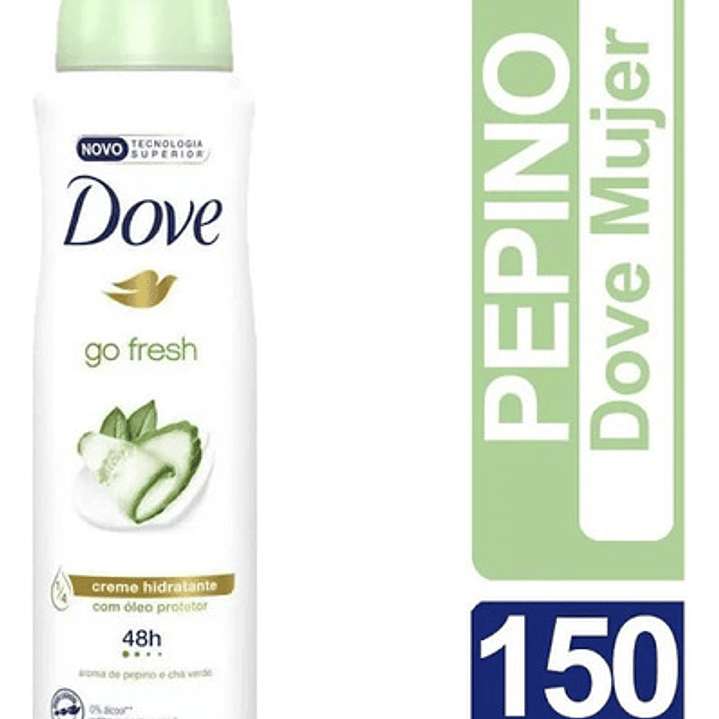 Desodorante Dove Go Fresh Pepino & Té Verde 48h Pack 4 Un Pepino Y Té Verde 3