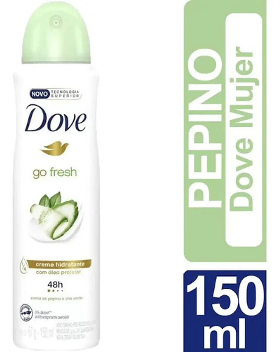 Desodorante Dove Go Fresh Pepino & Té Verde 48h Pack 4 Un Pepino Y Té Verde 3