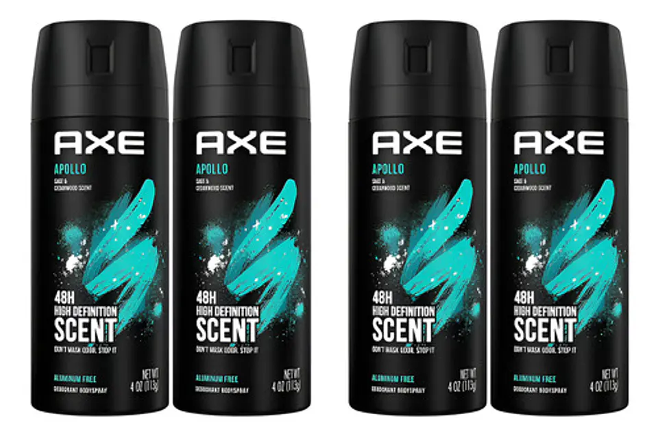 Desodorante Axe Apollo Bs 48h Pack 4 Unidades Citrus Y Madera 1