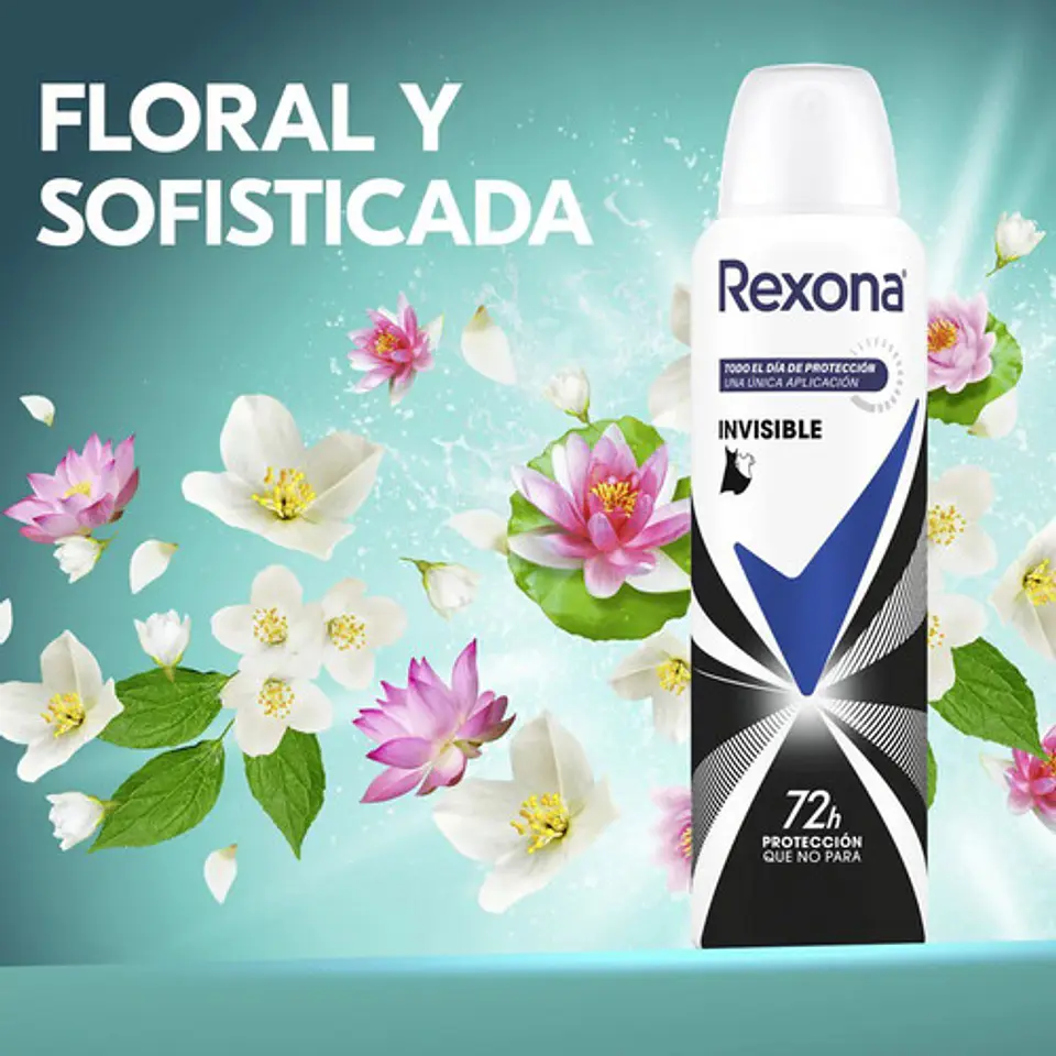 Desodorante Rexona Invisible Mujer 72h Pack 4 Un 5