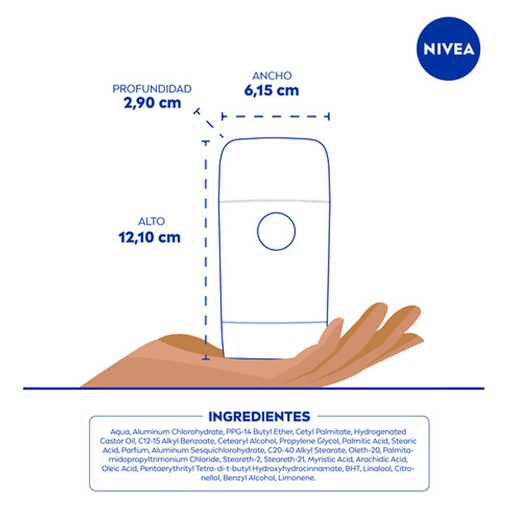 Desodorante Nivea Mujer Black&white Clear 72h 54g 3