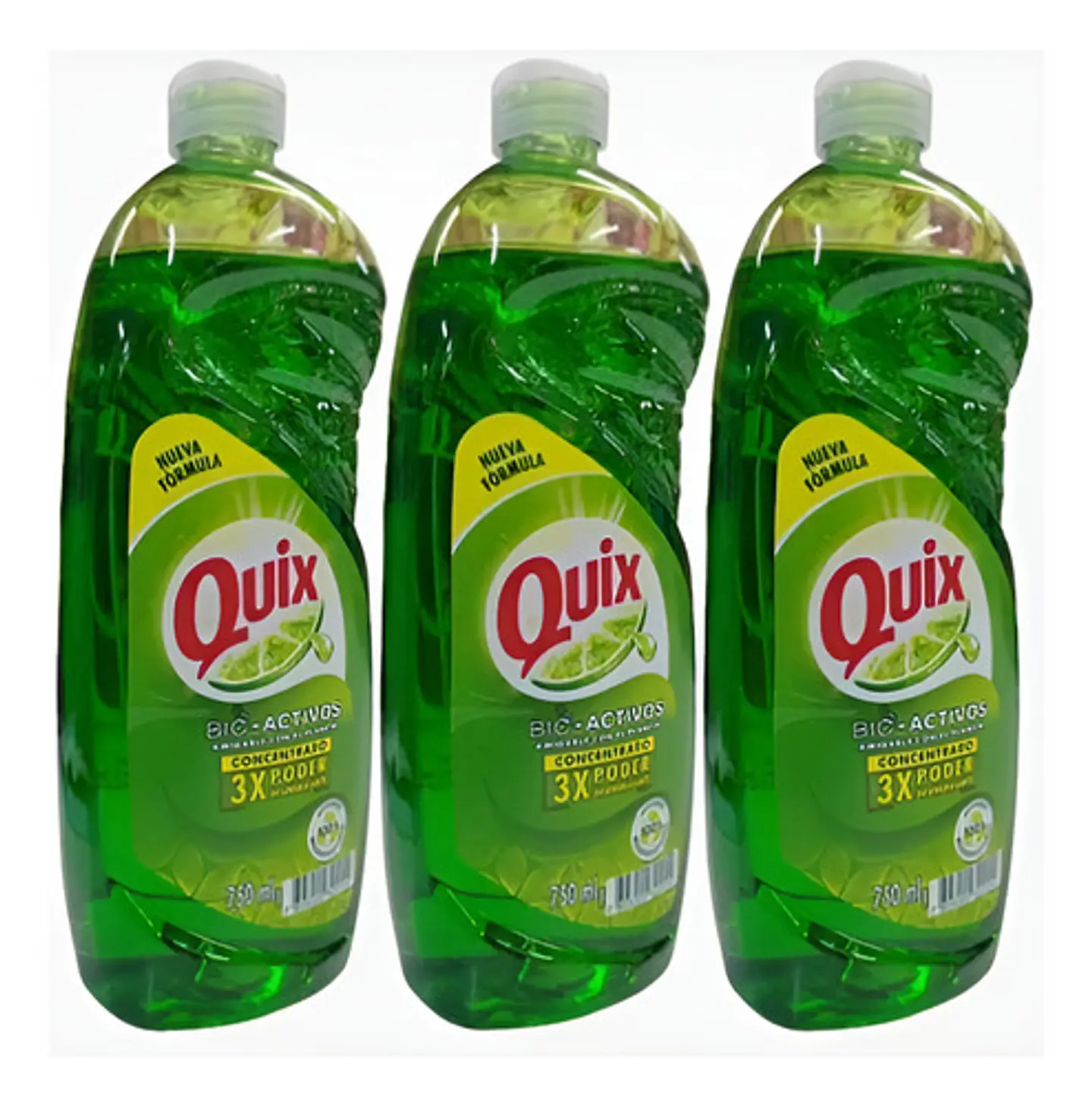 Lavaloza Quix Bio-activos Concentrado Limón 750ml Pack 3 Un 1