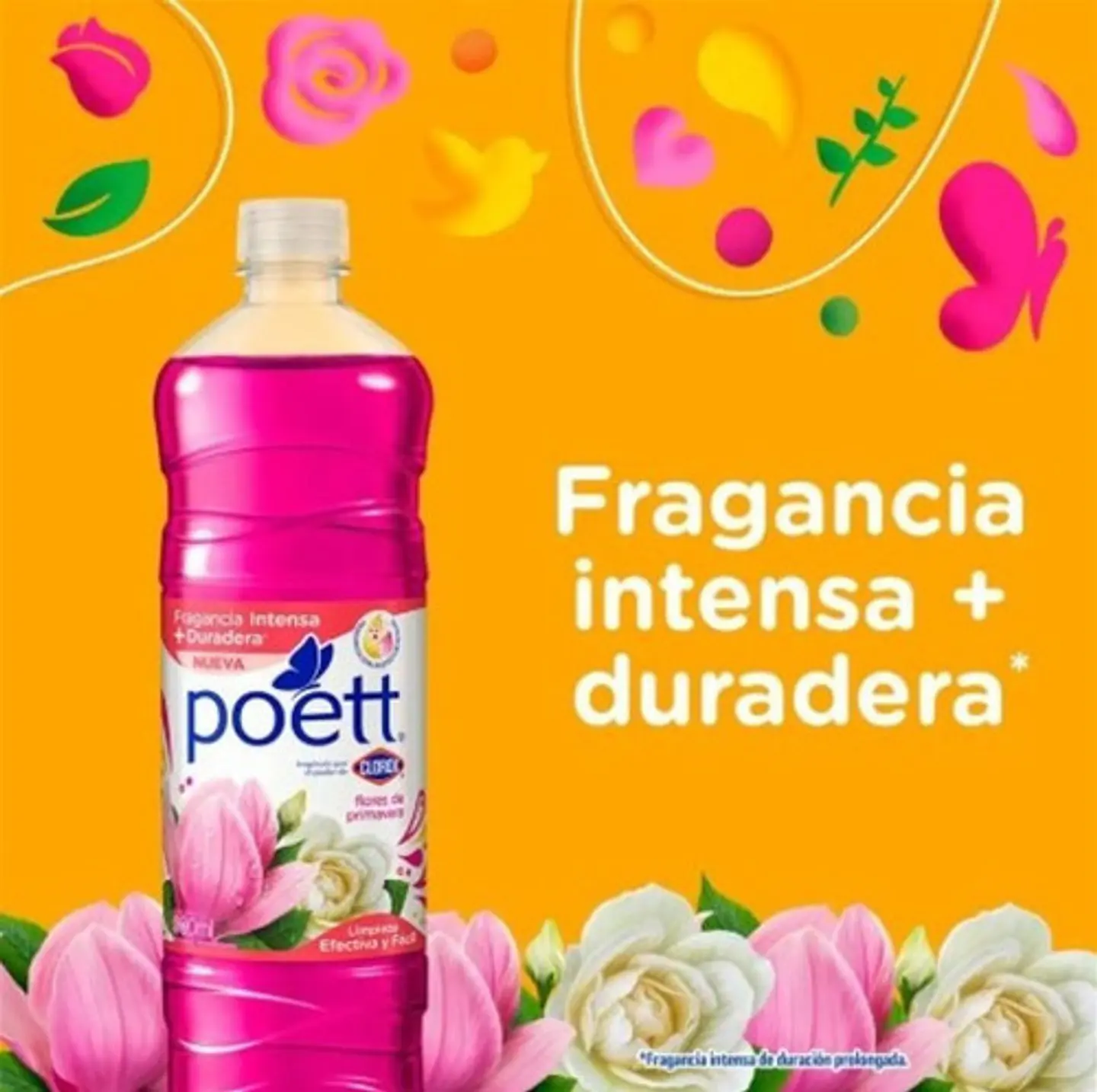 Poett Con Ayudin Flores Primavera 900ml Pack 3u Limpiapisos 4