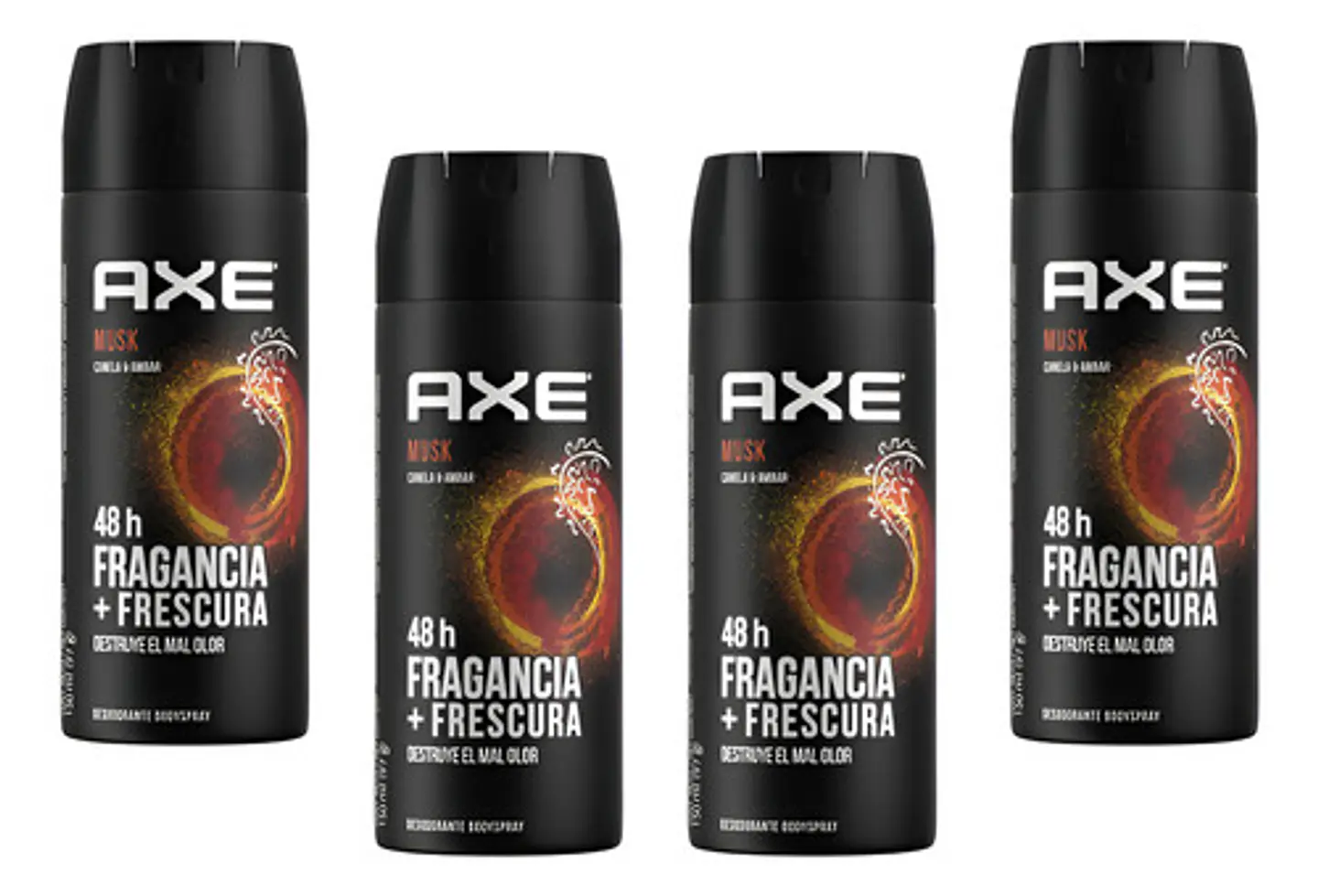 Desodorante Axe Musk Bs 48h Pack 4 Unidades Canela Y Ambar 1