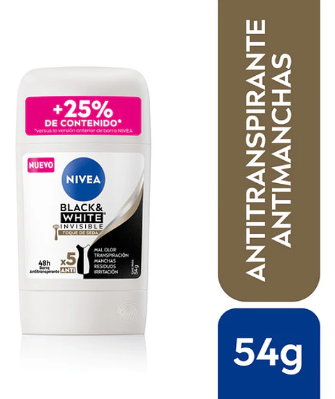 Desodorante Nivea Mujer Black&white Toque Seda 72h 54g