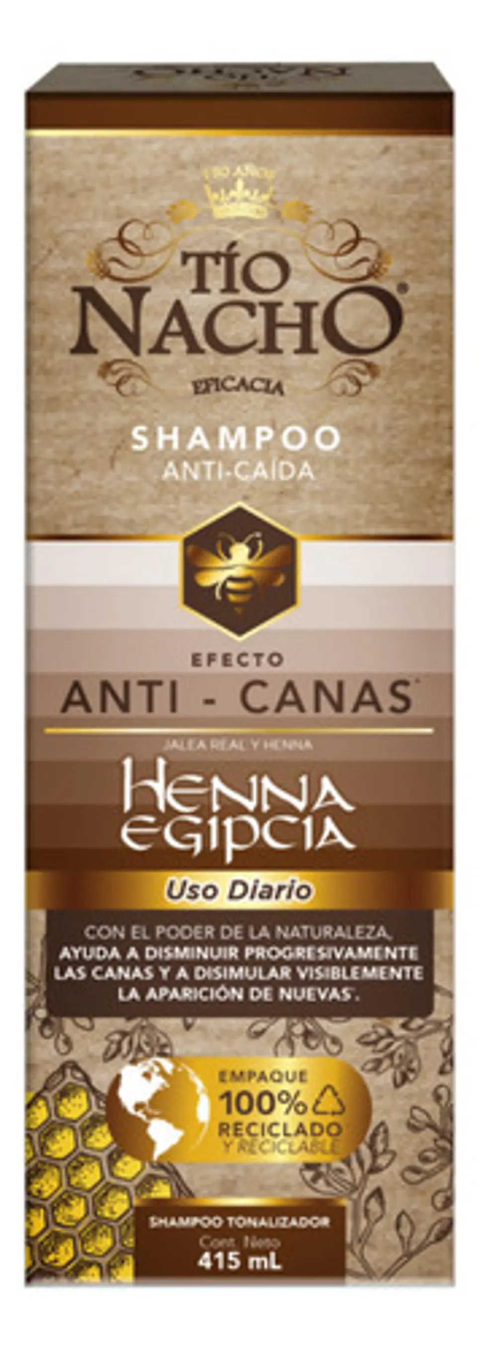 Tio Nacho Shampoo Tonalizador Anti-canas Y Anti-caída 415 Ml 3